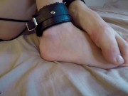 He loves my feet, he says I have fine toes and that I have great feet to lick, cum on my feet! 11/16