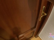 Hot chat with a brunette in a hostel. I cum on her tits | brunette with big ass 2/16