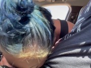 Wife blows hubby in car 2/16