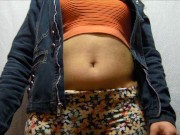 Tied belly of my 18 year old girlfriend I masturbate her spanking and spanking her belly button sexy 3/16