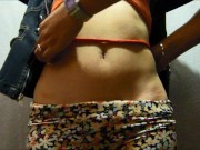 Tied belly of my 18 year old girlfriend I masturbate her spanking and spanking her belly button sexy 5/16