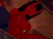 Meru the Succubus rubs and fingers her pussy. 10/16