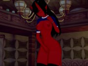 Meru the Succubus rubs and fingers her pussy. 2/16