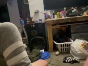 Nerdy chick loves sucking BF’s huge dick.  11/16