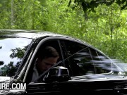 Lucky limo driver in a hot threesome with Anna Polina and Jessie Volt 3/16