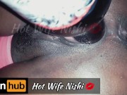 Sri Lankan Hot Wife having Fun by inserting a Beer bottle to her Pussy  බියර් බෝතලෙන් ගත්තු සැපක් 3/16