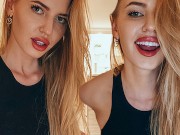 Girl Caressing Her Body and Passionately Masturbates