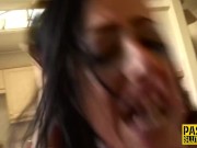 Deep throating kinky submissive gets banged by Pascal White 8/16