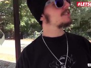 BUMSBUS - SKINNY BRUNETTE COCO KISS FUCKS BBC IN THE CAR FOR MONEY - LETSDOEIT 2/16