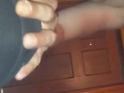 Pink fuzzy popcorn socks and wrinkled soles wind up all cummy somehow?!=) 10/16