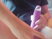 Up Close Pulsating Pussy while Sucking Dildo 5/16