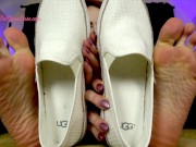 White Sweaty Slip-on Foot Worship Free Preview 11/16