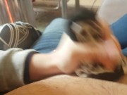 Padrona Darkshine masturba il suo schiavo con un calzino e lo fa sborrare nel calzino (da Onlyfans) 5/16