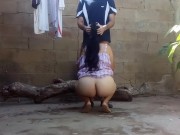 Besos,  y mamada con mi vieja en el patio de la casa, sin miedo a que nos vean los vecinos 10/16