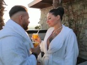 Ladymuffin has the desire and does it on the street with his followers 1/16