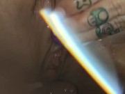 Ladymuffin has the desire and does it on the street with his followers 13/16