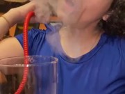 Xoco-Latina Smoking fetish blue dress 5/16