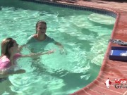 Poolside Blowjobs and Lesbian Licking Gets Intense 3/16