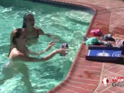 Poolside Blowjobs and Lesbian Licking Gets Intense 4/16