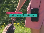 A Not Planned Date. Jeny Smith walking with stranger with mini skirt and no panties 13/16