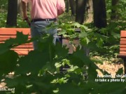 A Not Planned Date. Jeny Smith walking with stranger with mini skirt and no panties 7/16