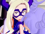 My Hero Academia Nejire and Mt Lady GET CREAMPIED Threesome POV Hentai 3/16