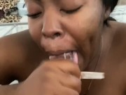 My stepcousin like to practice her deepthroat skills on me :) 8/16