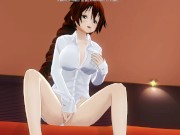 3D HENTAI Redhead girlfriend masturbates on your bed 10/16