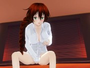 3D HENTAI Redhead girlfriend masturbates on your bed 14/16