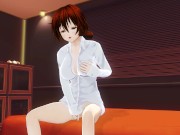 3D HENTAI Redhead girlfriend masturbates on your bed 4/16