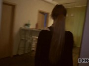 DEBT4k Teen doesnt want sex with debt collector but its the only way out 3/16