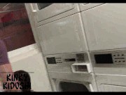 Risky Public BJ In Shared Laundromat, His Wife Worships My Cock Until I'm Cucked By Hotel Security 3/16