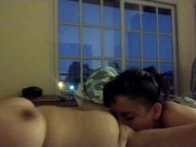 Hago correrse a mi novia con la boca hasta que me pide  16/16