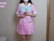 Tバックピンクセーラー服でノーブラノーパン生着替え下着紹介❤️ 10/16