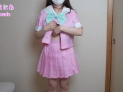 Tバックピンクセーラー服でノーブラノーパン生着替え下着紹介❤️ 11/16