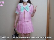 Tバックピンクセーラー服でノーブラノーパン生着替え下着紹介❤️ 16/16