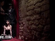 First lesbian and fetish experience for the young brunette 4/16