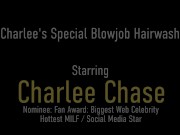 Big Breasted Cougar Charlee Chase Washes Her Hair While Sucking Cock? 1/16