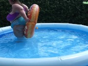 Viola Tittenfee, hot SSBBW in bikini, giantess, fatkini, in pool all from june 2021 14/16