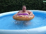 Viola Tittenfee, hot SSBBW in bikini, giantess, fatkini, in pool all from june 2021 5/16