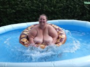 Viola Tittenfee, hot SSBBW in bikini, giantess, fatkini, in pool all from june 2021 6/16