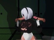 3D HENTAI 2B jerks off her friends 12/16
