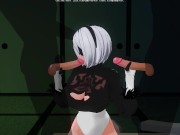 3D HENTAI 2B jerks off her friends 13/16