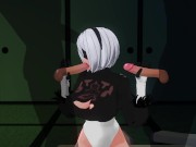 3D HENTAI 2B jerks off her friends 15/16