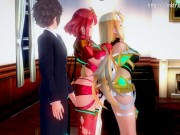 The only way to calm Mythra down is steamy sex with Pyra and her man (PICTURE + AUDIO) 2/16