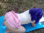 The student was diligently preparing for exams in the park, did not even notice how she was fucked 3/16