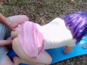 The student was diligently preparing for exams in the park, did not even notice how she was fucked 6/16