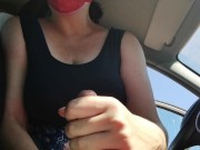 Matrigna italiana in un posteggio si tira fuori le tette e ti sega segaiolo! - Dialoghi in italiano 8/16