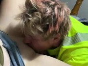 Lift your skirt up and move your panties to the side. I want to eat your Pussy 15/16