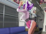 3D HENTAI Schoolgirl didn't wear panties on the train (PART 2) 10/16